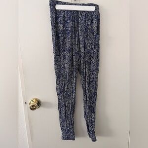 Thing Thing Rayon Pants Floral Pattern Flowy Lightweight Jogger Bottoms 6